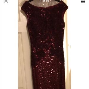 La femme garnet cap sleeve elegant dress